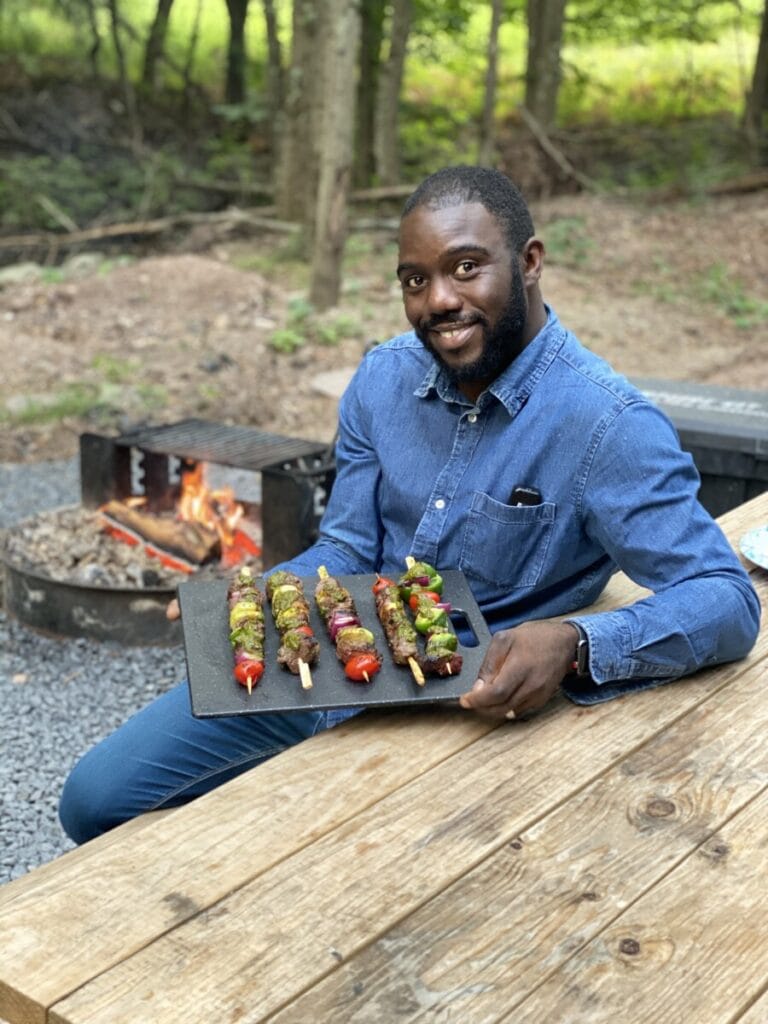 Black Man Camping
